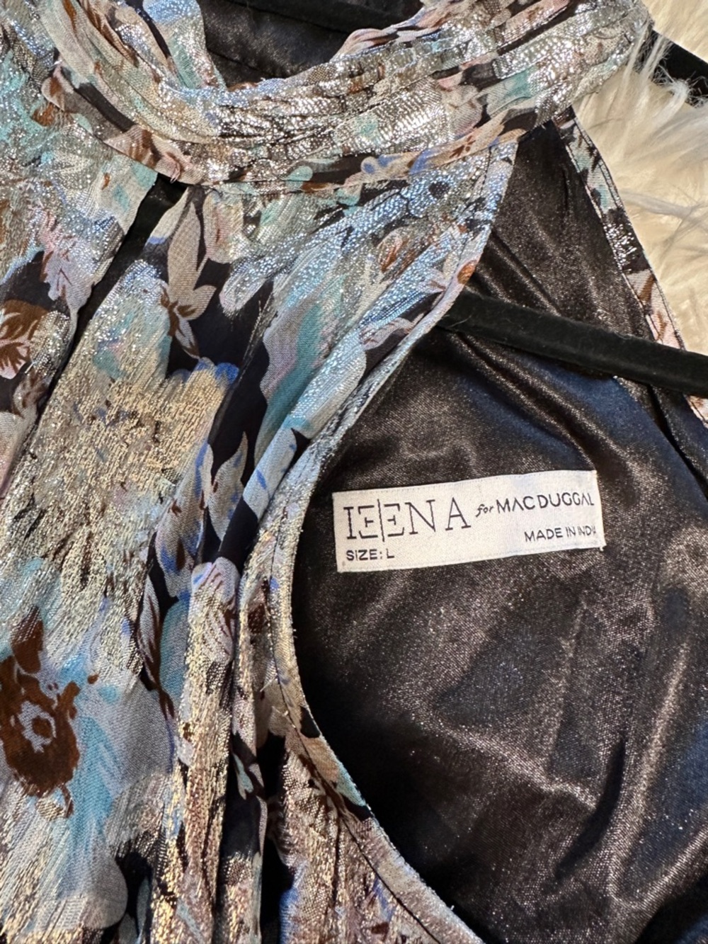 ✨NWT✨ IEENA FOR MAC Duggal Halter Ruffle High-Low Floral - Picture 8 of 16